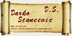 Darko Stančević vizit kartica